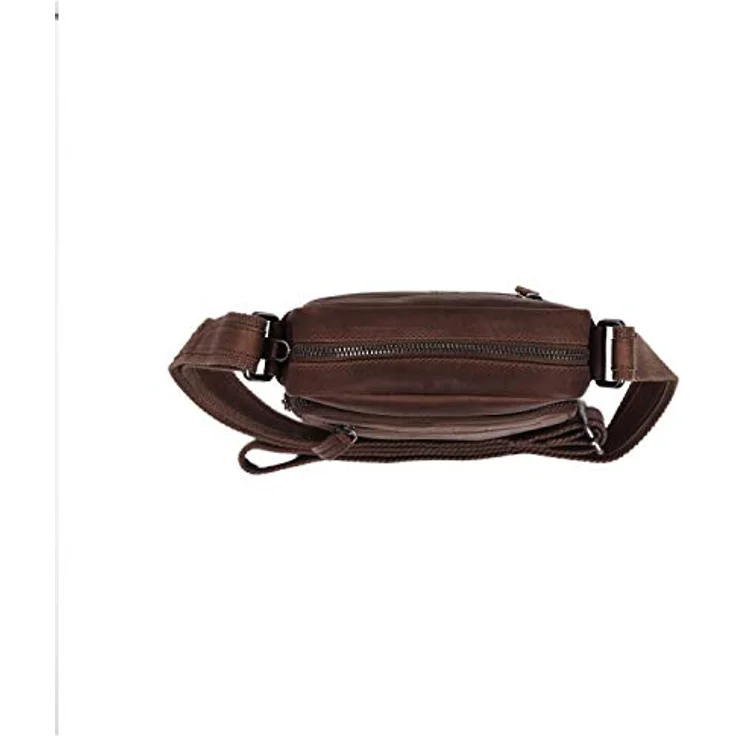 The Chesterfield Brand Wax Pull Up Umhängetasche, Handtasche aus Leder, 17 cm, braun, mit verstellbarem Schultergurt und organisiertem Innenraum – Bild 3