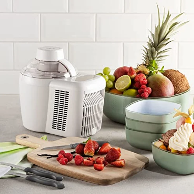 Ambiano Eismaschine, selbstkühlend, 700 ml, thermoelektrisches Kühlsystem für Eis, Sorbet und Frozen Joghurt – Bild 5