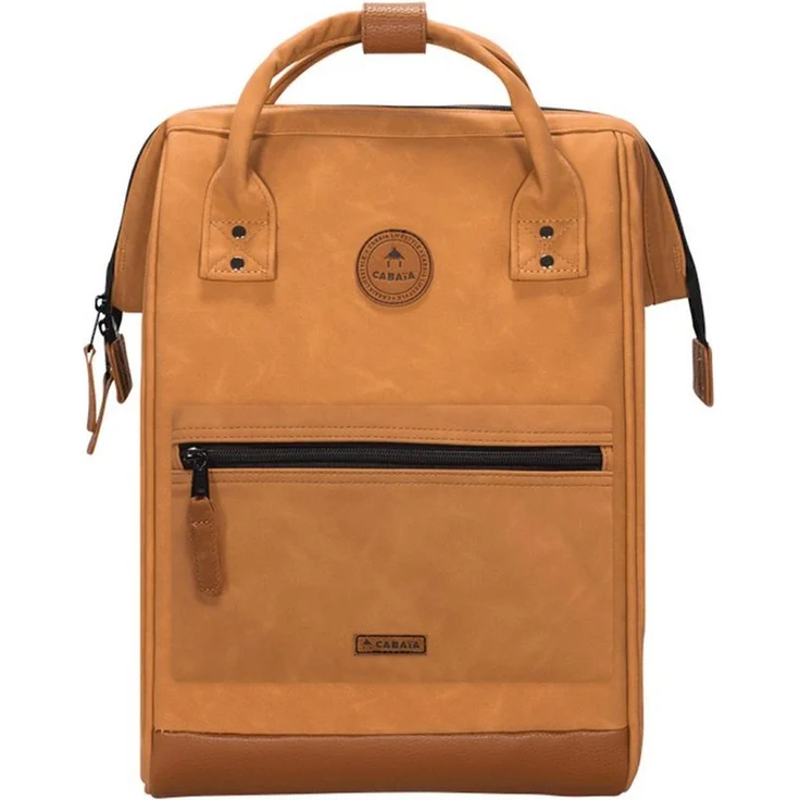 CABAIA Tagesrucksack Adventurer L Nubuck (3-tlg), Veganer Cityrucksack mit austauschbaren Vordertaschen, Lederoptik, 26 L, wasserdicht – Bild 1