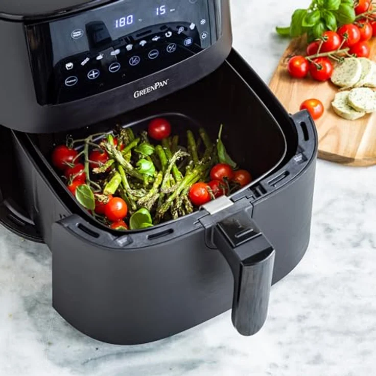 GREENPAN Heißluftfritteuse Bistro XL, 7,2L Volumen, Digitales LED-Display, Schwarz – Bild 9
