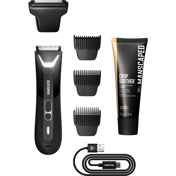Manscaped Lawnmower 5.0 Ultra Essentials, Elektrorasierer mit Doppelkopfsystem und SkinSafe-Klingen