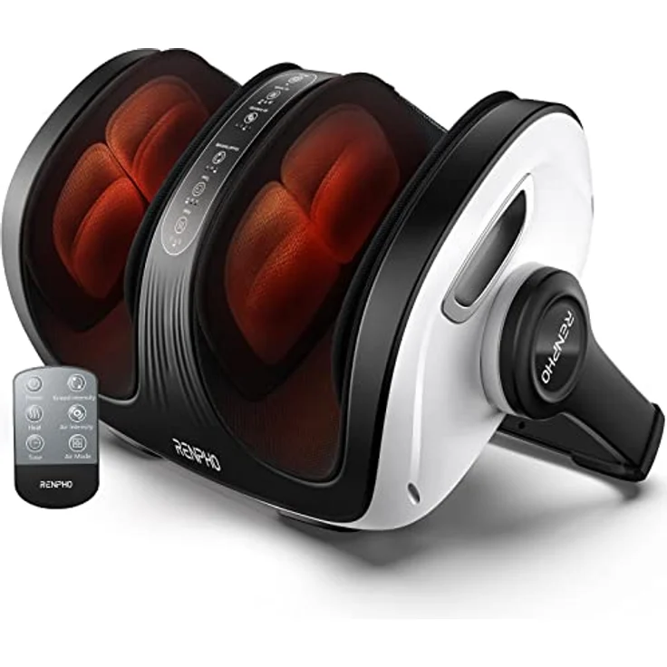 RENPHO Shiatsu Fußmassagegerät mit Fernbedienung, 19,5 cm breite Massagekammer, 270° verstellbarer Griff, Heizfunktion und anpassbare Intensitäten, ideal als Vatertagsgeschenk – Bild 1