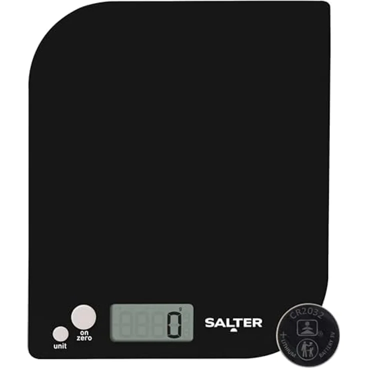 SALTER Leaf digitale Küchenwaage, Design für die Arbeitsplatte, LCD Display, Zuwiegefunktion, Kompaktes Design für leichtes Verstauen, Gut zu reinigen – Bild 2