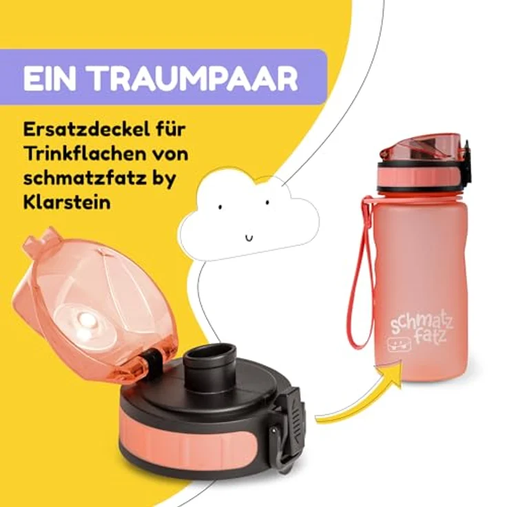schmatzfatz Ersatzdeckel Höhe: 4,5 cm Durchmesser: 7 cm BPA-frei Koralle – Bild 3