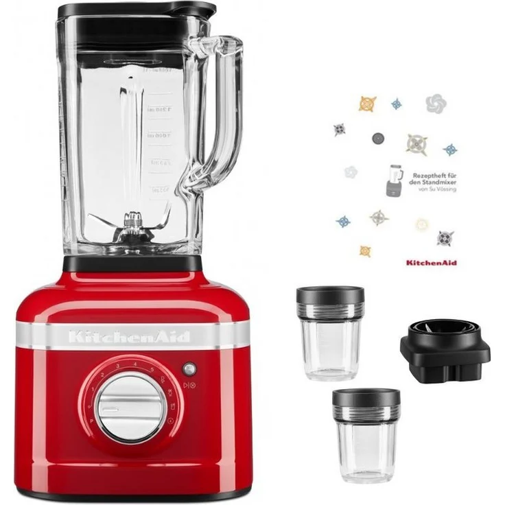 KitchenAid K400 Artisan Standmixer, mit 1.200 Watt Leistung und Glasbehälter, schwarz