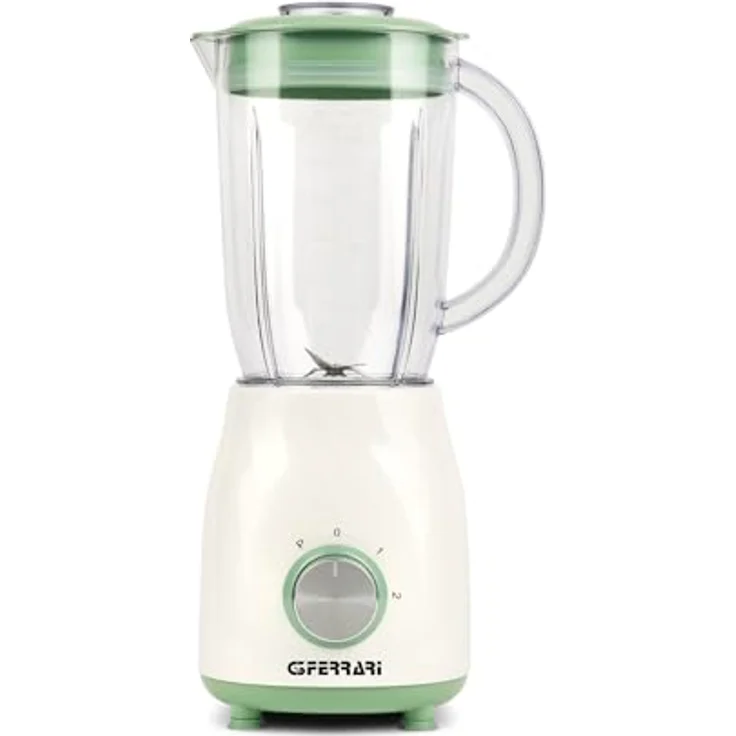 G3 Ferrari G20169 Standmixer, 350 W, 1,2 l, 4 Edelstahlklingen, 2 Geschwindigkeitsstufen + Pulse, Sicherheitsdeckel mit Dichtung – Bild 2