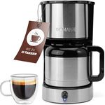 Bomann® Kaffeemaschine mit Thermoskanne für 8–10 Tassen Kaffee (ca. 1,2L) | Filterkaffeemaschine Edelstahl | doppelwandige Thermoskanne | kein Temperaturverlust | Kaffeemaschine 800W | KA 6066 CB