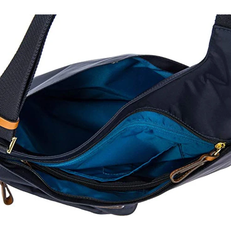 Bric's X-Bag Damentasche 42732, Umhängetasche aus strapazierfähigem Material mit Lederdetails, Blau – Bild 5