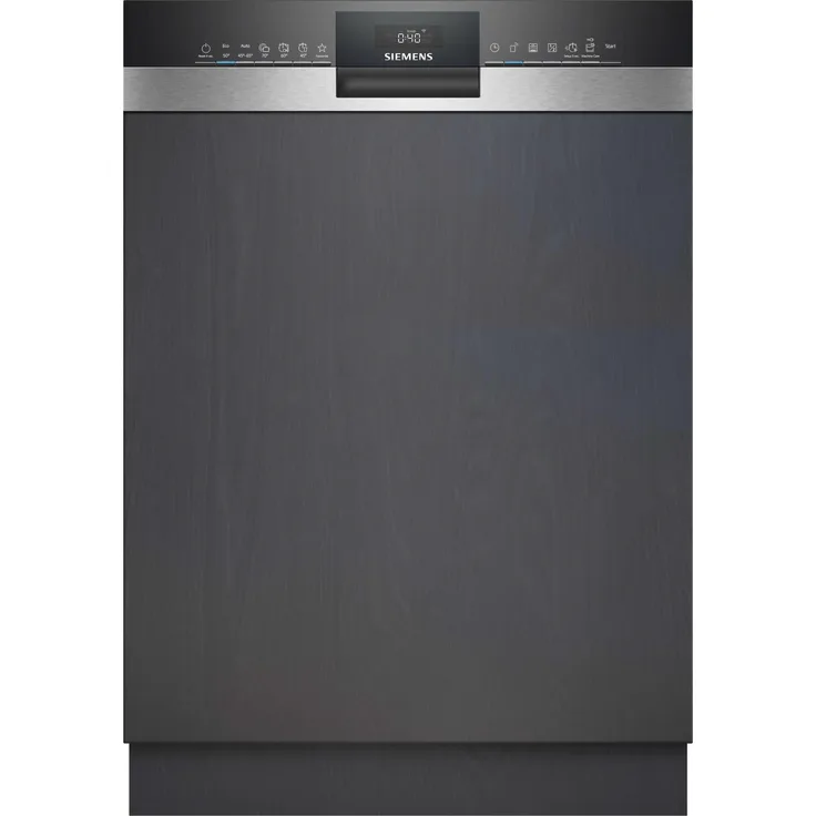 Siemens SN53ES27BE, Teilintegrierter Geschirrspüler, 60 cm, 42 dB, Edelstahl, 13 Standardgedecke, A-Energieeffizienz, Hygiene-Programm, höhenverstellbarer Oberkorb
