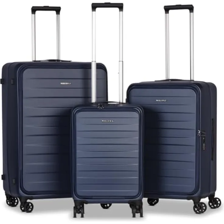Worldpack, Koffer, 3-teiliges Trolleyset 50/60/70 Seatle, marineblau, (114 l, XL)