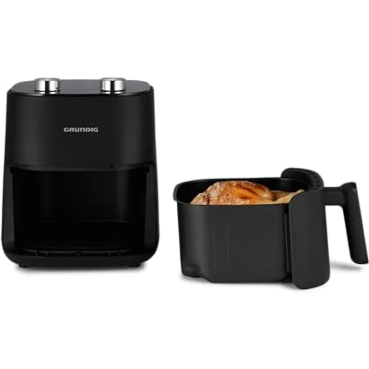 Grundig Heißluft-Fritteuse 4,7L FRY 6321 L (GMS9050), fett- und ölfreies Frittieren, 60 Minuten-Timer, spülmaschinengeeignet – Bild 3