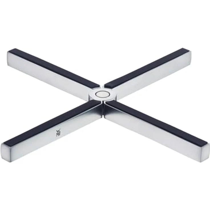 WMF MisterX Topfuntersetzer, klappbar, 19 x 19 cm, Cromargan Edelstahl mattiert, Silikonauflage, platzsparend – Bild 2