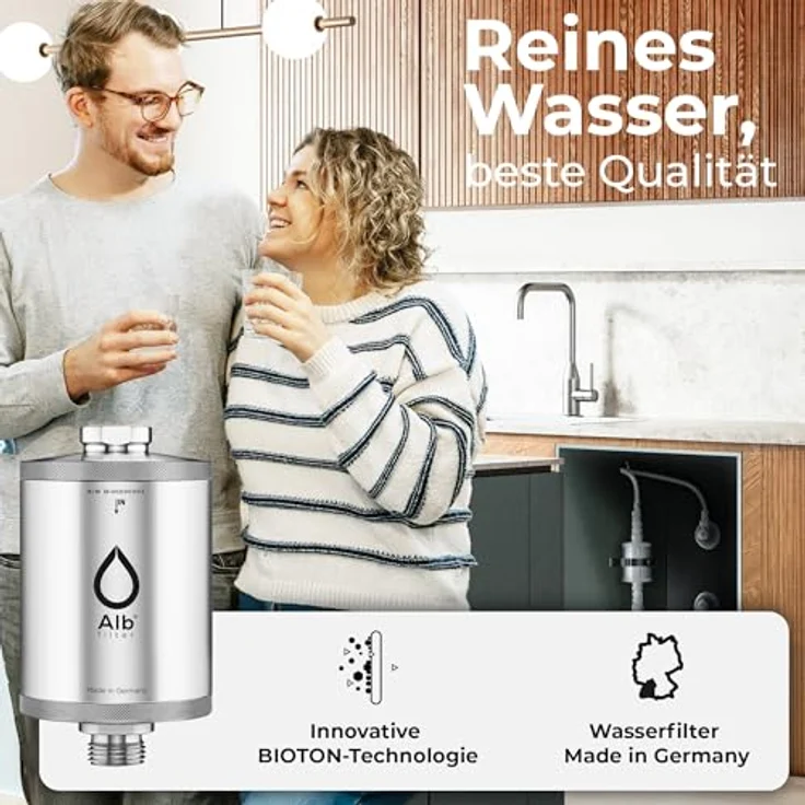 Alb Filter Active Plus, Trinkwasserfilter mit Wasserenthärtung und Bakterienfiltration bis 0.7 µm, Edelstahlgehäuse – Bild 2