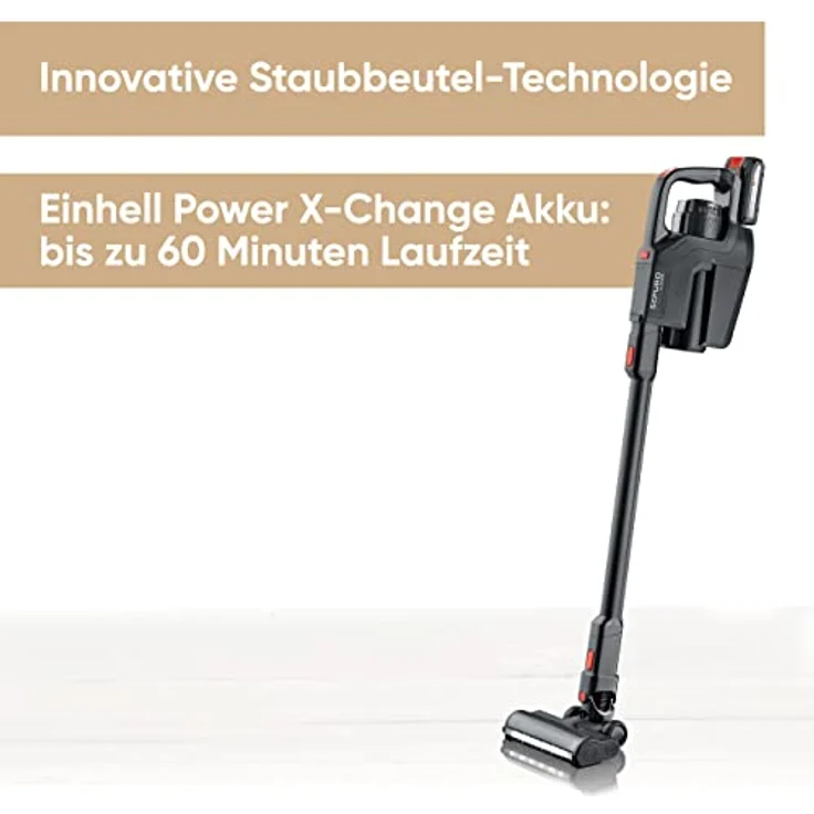 Severin HV 7187 Sepuro Pro Handstaubsauger, 60 min Akkubetrieb, mit Beutel, HEPA-Filter, anthrazit-rot – Bild 2