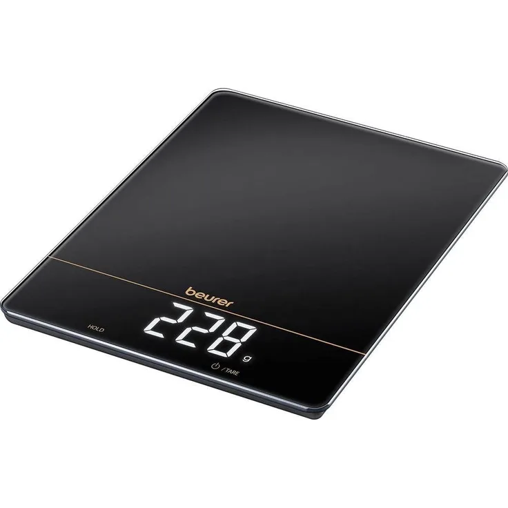 BEURER Küchenwaage KS 34 Küchenwaage XL Limited Edition 2024, digitale Edelstahl-Waage bis 15 kg, Tara-Zuwiegefunktion, Magic-LED Display