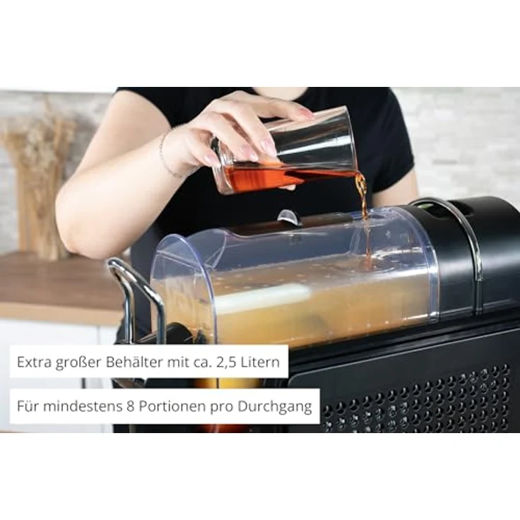 Unold 48949 Slush-Eismaschine STELLA 2,5L mit Kompressor – Slushie Maker für Frozen Drinks, Cocktails & Milkshakes, 5 Programme, leise Kühlung, Touchdisplay, spülmaschinengeeignet, Schwarz – Bild 4