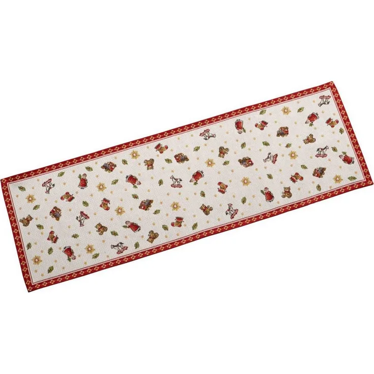 Villeroy & Boch Papierserviette Toy's Delight Weihnachtsdekoration, 32x96 cm, 70% Baumwolle + 30% Polyester, Maschinenwäsche bis 40°