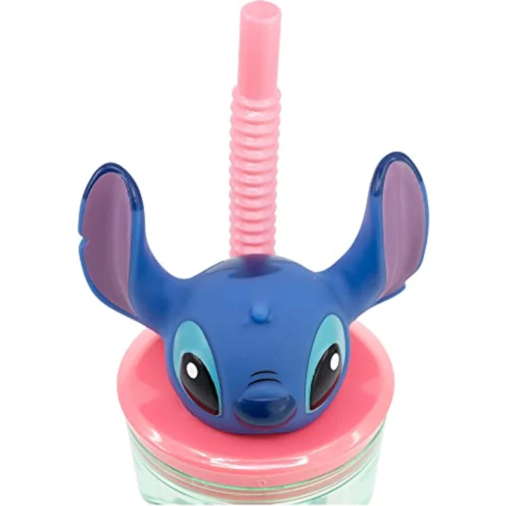 Lilo & Stitch 3D Trinkbecher mit integriertem Strohhalm, 360 ml, farbenfrohes Disney-Design – Bild 5
