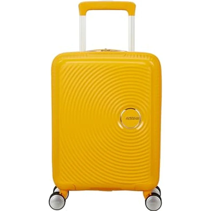 American Tourister Soundbox Mini - Spinner XS, Kindergepäck, 47 cm, 22 L, Gelb (Golden Yellow) - Robustes Polypropylen, Personalisierungs-Stickerbogen, recyceltes PET-Futter – Bild 2