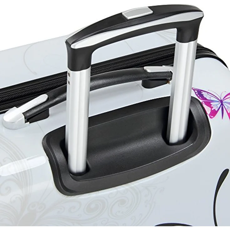 Monzana® Reisekoffer Hartschalenkoffer Trolley Koffer | ABS | PC beschichtet | Teleskopgriff | gummierte Zwillingsrollen | Größe M – Bild 3