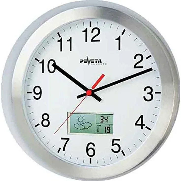 Peweta 51161315 Wanduhr Arab.Zahlen 30Cm Funkuhr 1,5V Lcd 51.161.315