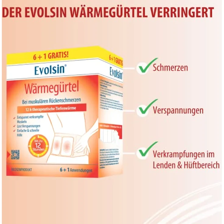 Evolsin Wärmegürtel Evolsin® Wärmegürtel - therapeutische Tiefenwärme bei Rückenschmerzen, 7-tlg. – Bild 3