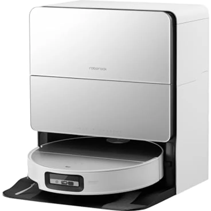 Roborock Saros 10 Intelligenter Roboter-Staubsauger und Mop, 22.000Pa Saugkraft, Hinderniserkennung, verwicklungsfreie Hauptbürste, Mop mit heißem Wasser - schwarz