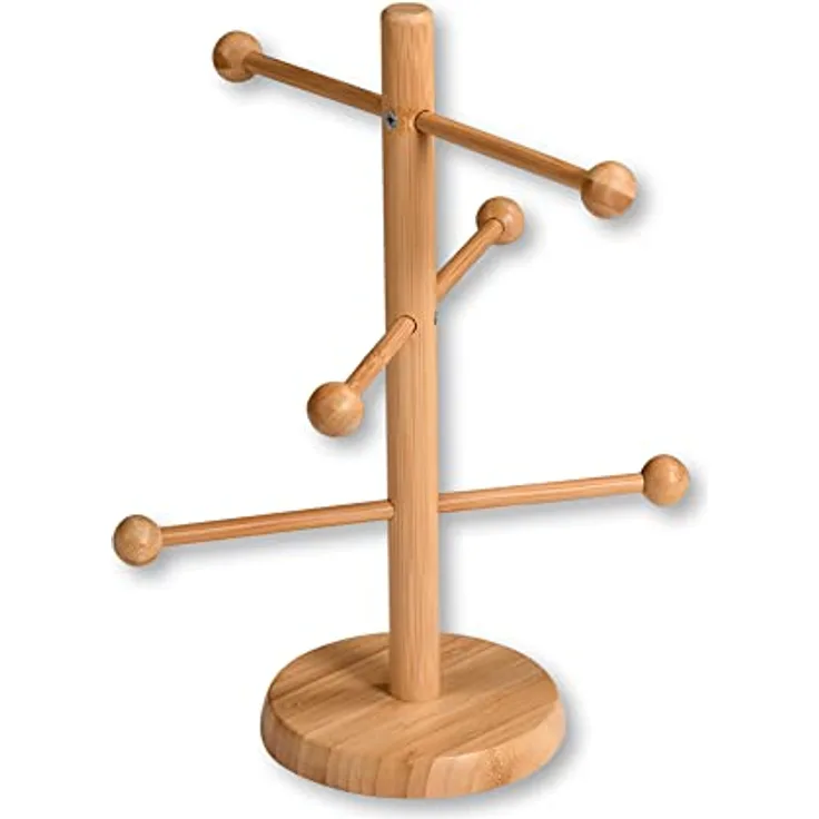 KESPER | Brez'n- und Wurstständer, 6-armig, Material: Bambus, Maße: Ø 15 cm/Höhe: 37 cm, Farbe: Braun | 58615