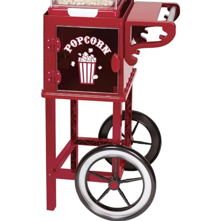 Retro XXL Popcorn-Maschine mit Wagen 1,15 Meter hoch Großer Popcorn-Maker Epiq 80001270 - Ein Hingucker auf jeder Party – Bild 4