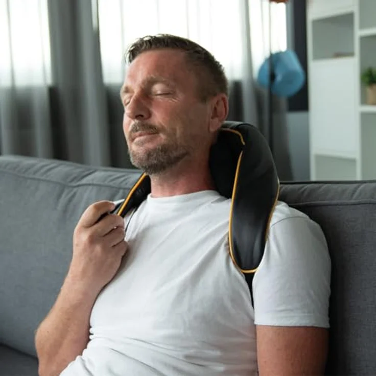 Belena NeckComfort, Nackenmassagegerät mit Shiatsu-Massage, 6 rotierende Massageköpfe und Wärme, individuell einstellbar, schwarz – Bild 3