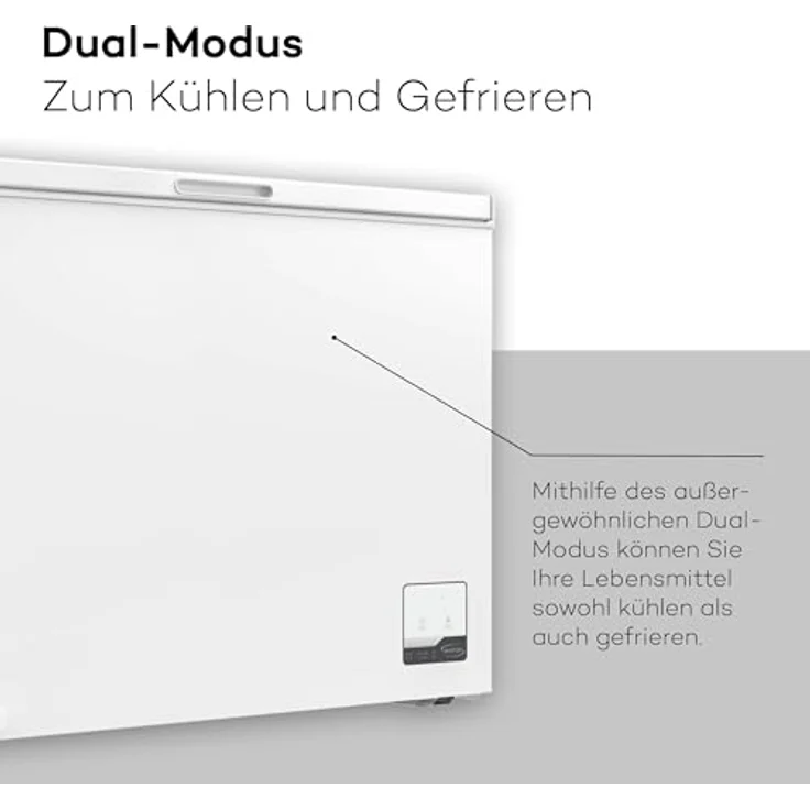 SCHOEPF GT300S Gefriertruhe, 299 Liter, Energieeffizienzklasse E, 4-Sterne, leise mit 41 dB, weiß – Bild 6
