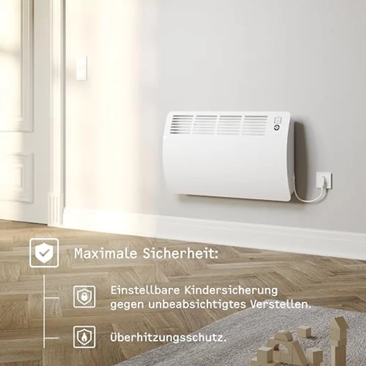 Stiebel Eltron Wand-Konvektor CON 20 Premium für 20 m², 2 kW, Wochentimer, Offene Fenster Erkennung, 237833, Konvektor – Bild 5