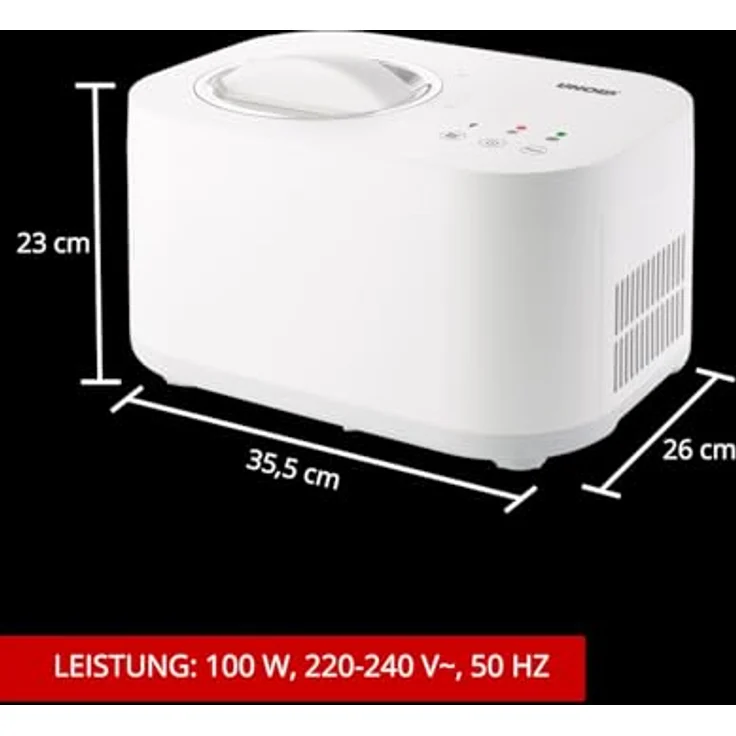 Unold Eismaschine Snow, Eisbereiter mit Eisbuch 1 L – Bild 5