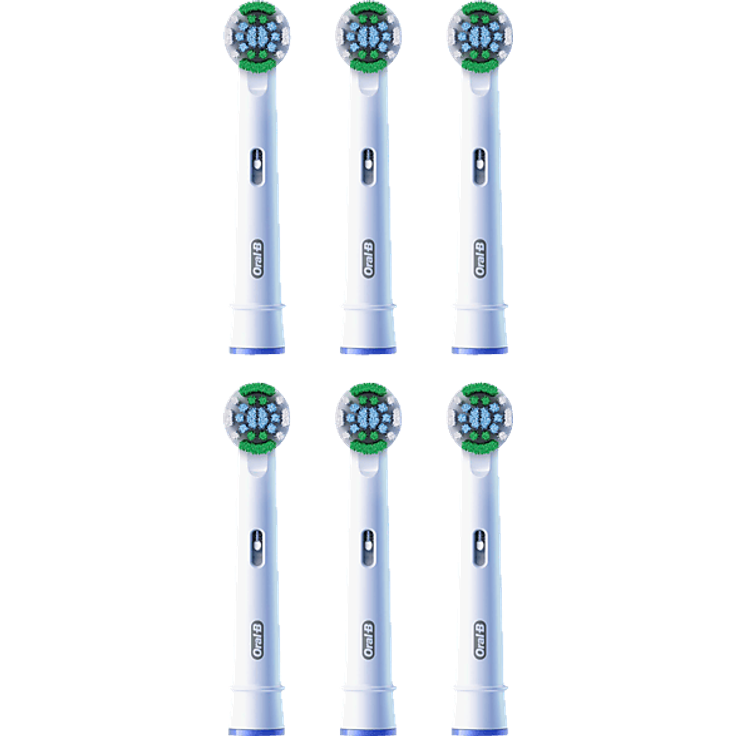 ORAL-B Pro Precision Clean, 5+1 Aufsteckbürsten mit X-förmigen Borsten für optimale Plaque-Entfernung
