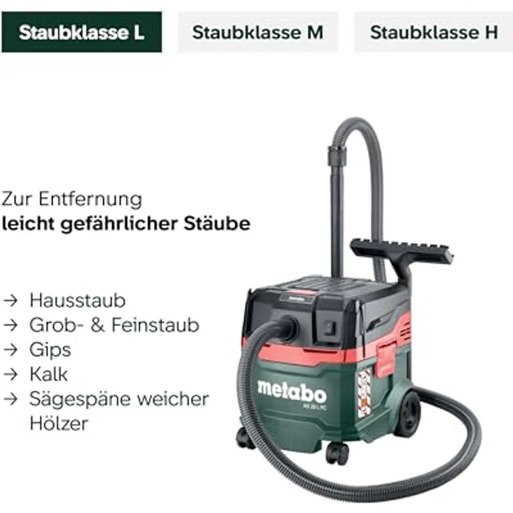 Metabo Nass-Trocken-Sauger Allessauger, Staubklasse L zertifiziert – Bild 6