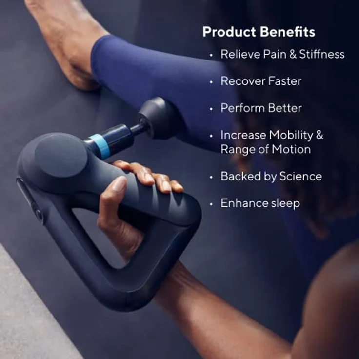 Theragun Elite – Tragbare elektrische Massagepistole – Perkussivtherapie-Massagegerät für SportlerInnen – Leistungsstarke Tiefengewebsmassage mit QuietForce Technology™ – 5. Generation – Schwarz – Bild 2