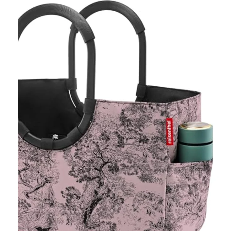 reisenthel loopshopper L jacquard rose, Einkaufstasche mit 25 l Volumen, rosa, wasserabweisendes Polyester – Bild 7