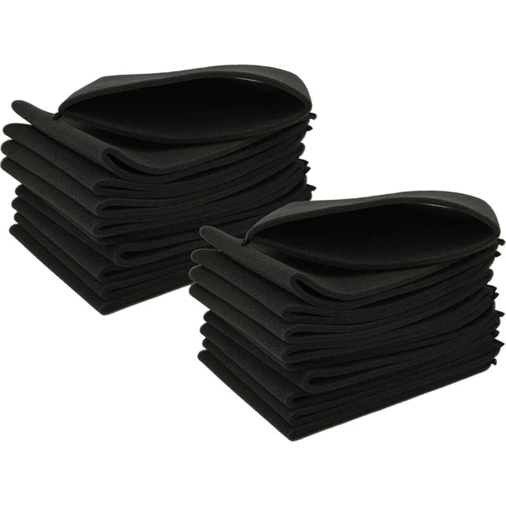 Vhbw 20x Staubsaugerfilter, Schaumstofffilter kompatibel mit Einhell BT-VC 1500 SA, Duo 1100, Duo 1250, BT-VC 1815 K, DUO 1300, schwarz