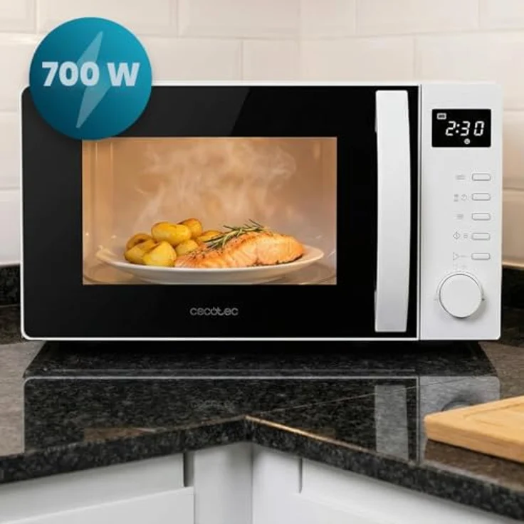 Cecotec Proclean 5005, Solo-Mikrowelle mit 20 l und 700 W, kompaktes Design, Edelstahl/Schwarz – Bild 9