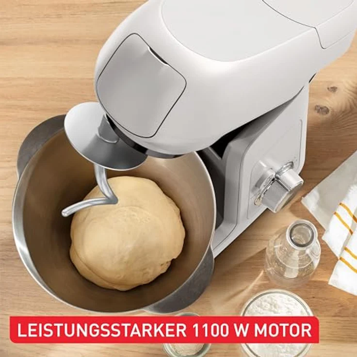 Tefal Bake Partner Küchenmaschine 1100 W, Silver, inkl. Standmixeraufsatz + Back-Kit, Abschaltautomatik, planetarisches Rührsystem, 4,6-l-Schüssel – Bild 5