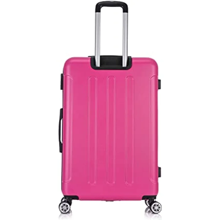 Flexot Flex-2045 XL Zwillingsrollen Reisekoffer Trolley Hartschale (Rose) – Bild 3