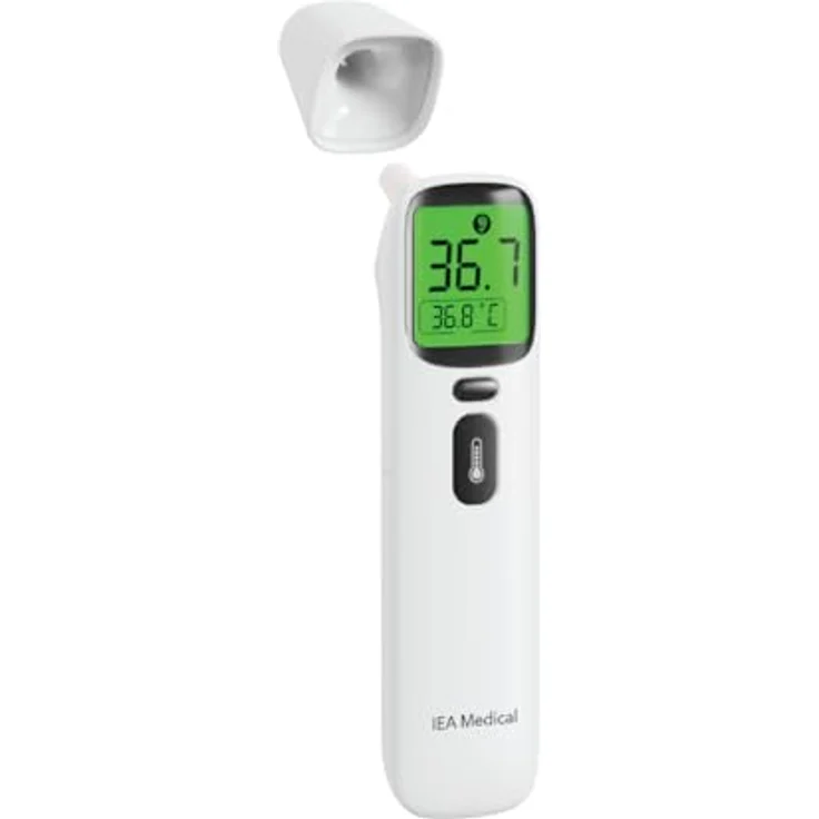 IEA Medical Infrarot-Fieberthermometer AOJ-20A, berührungslose Temperaturmessung mit Fieberalarm und Speicherfunktion – Bild 1
