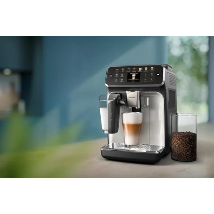 Philips Kaffeevollautomat Philips Series 4400 EP4446/70 Kaffeevollautomat Schwarz/Silber, 12 Heiß- und Eisgetränke, LatteGo Milchsystem, SilentBrew - Technologie – Bild 8