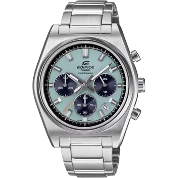 Casio EFB-730D-2BVUEF Herren Armbanduhr, Chronograph mit blauem Zifferblatt, 10 bar wasserdicht, Edelstahlarmband – Bild 1