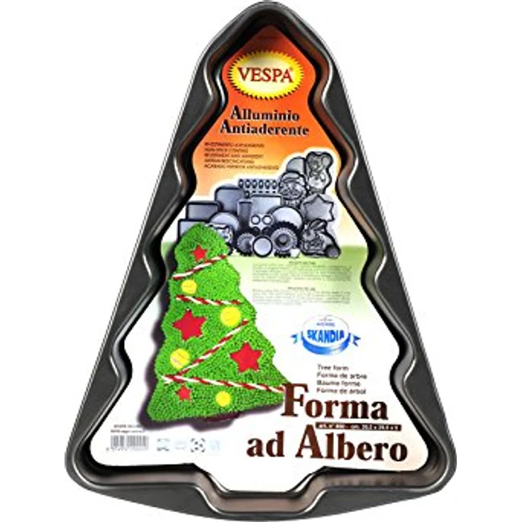 Vespa Kuchenform in Form eines Weihnachtsbaum, antihaftbeschichtet, Aluminium, Schwarz, One – Bild 3