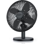 Brandson Tischventilator, 28 cm Durchmesser, Retro Design, Oszillation, Neigungswinkel ca. 40°, Metallgehäuse, 30W in Chromoptik