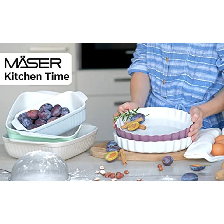Mäser 931980 Kitchen Time Tarteform 27 cm, weiß – Bild 7