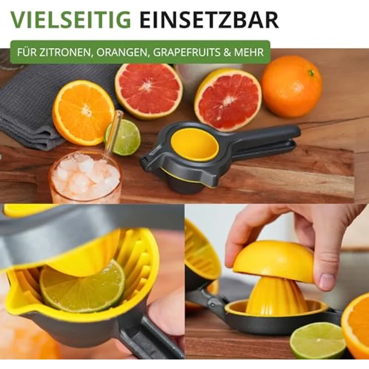 Westmark Zitronenpresse Limona Black Edition – Manuelle Zitruspresse für Zitronen, Limetten & kleine Orangen in Anthrazit mit ergonomischem Hebelmechanismus und stabiler Pressschale – Bild 5