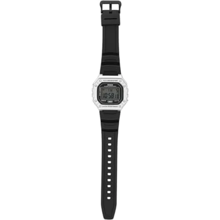 Casio Herren-Digitaluhr W-218HM-7AVEF, Schwarz/Stahlfarben mit Kunststoffarmband – Bild 6