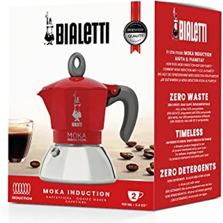 Bialetti New Moka Induction 2 Tassen Rot – Bild 2